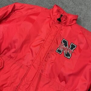 Vintage Apex One Nebraska Cornhuskers Puffer Jacket Mens L Red Starter Style 90s